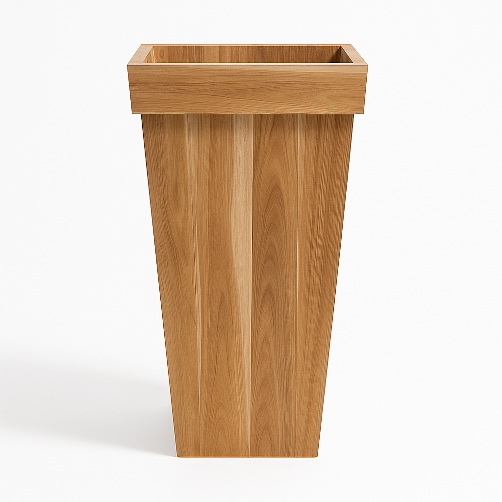 Teak Tower Vase