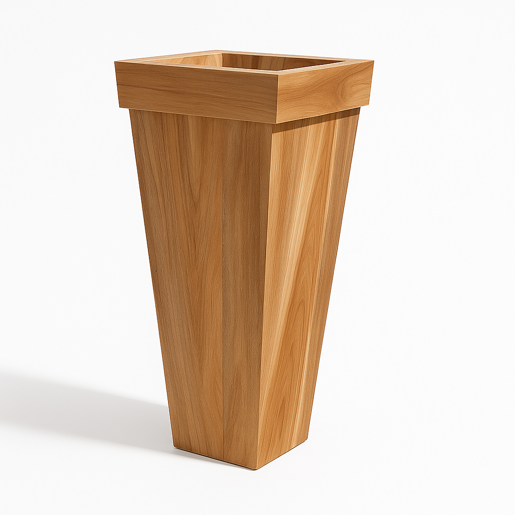 Teak Tower Vase