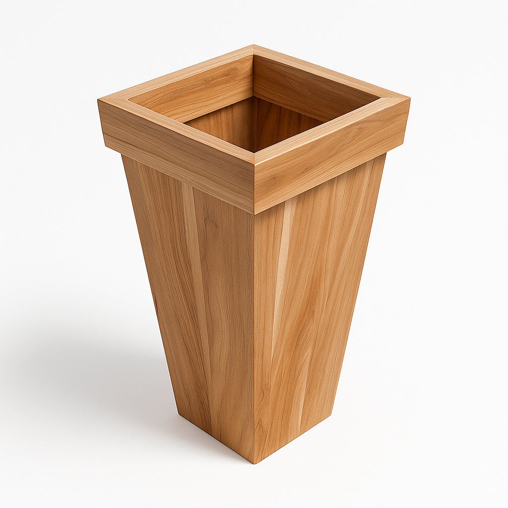 Teak Tower Vase