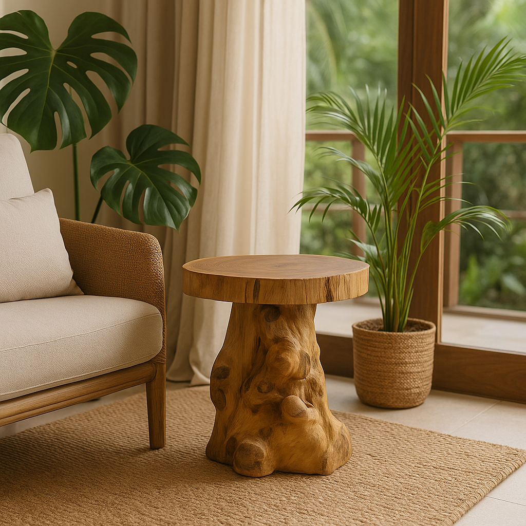 Organic Root Teak Side Table